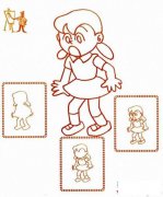 机器猫人物简笔画:静香