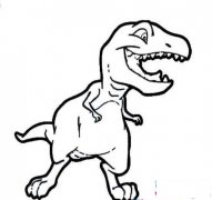 恐龙霸王龙简笔画图片大全