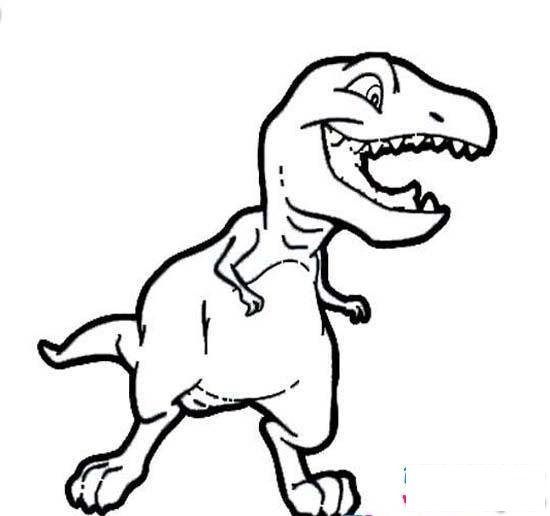 恐龙霸王龙简笔画图片大全