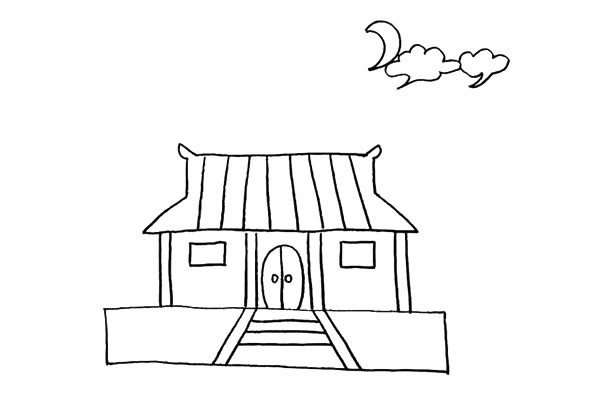 寺庙简笔画