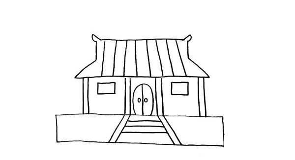 寺庙简笔画