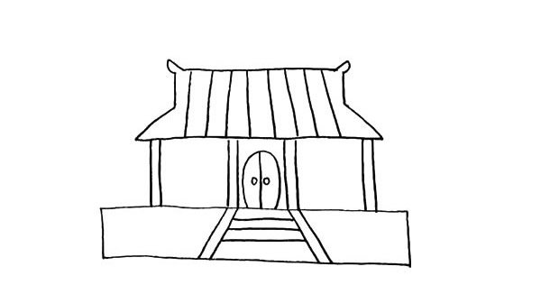 寺庙简笔画