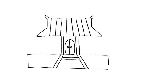 寺庙简笔画