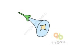 蓝色牵牛花简笔画