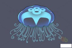 海月水母简笔画