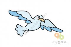 海鸥海鸥天上飞简笔画