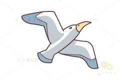 海鸥简笔画教程
