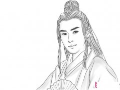 古装美男子简笔画图片