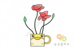 虞美人简笔画怎么画