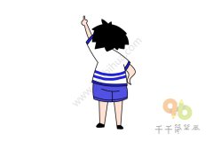 男孩背影简笔画