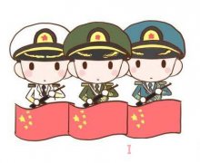 卡通解放军的画法布置图带颜色 解放军简笔画图