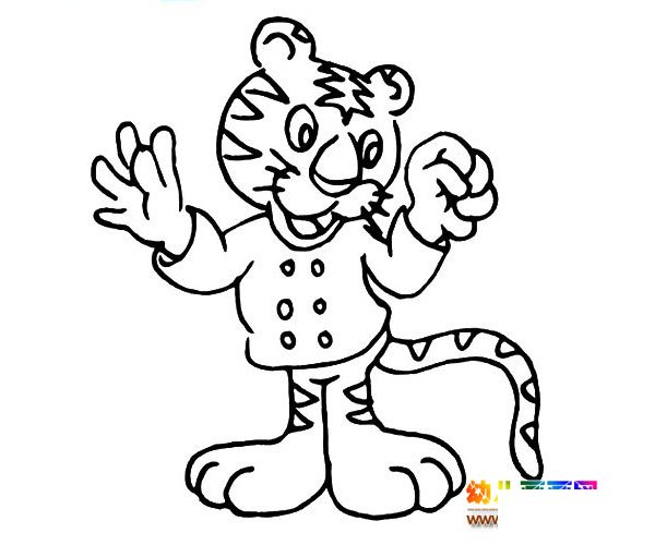 幼儿简笔画:好笑的老虎