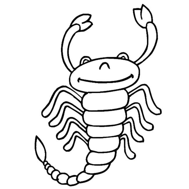 蝎子昆虫简笔画步骤图片大全