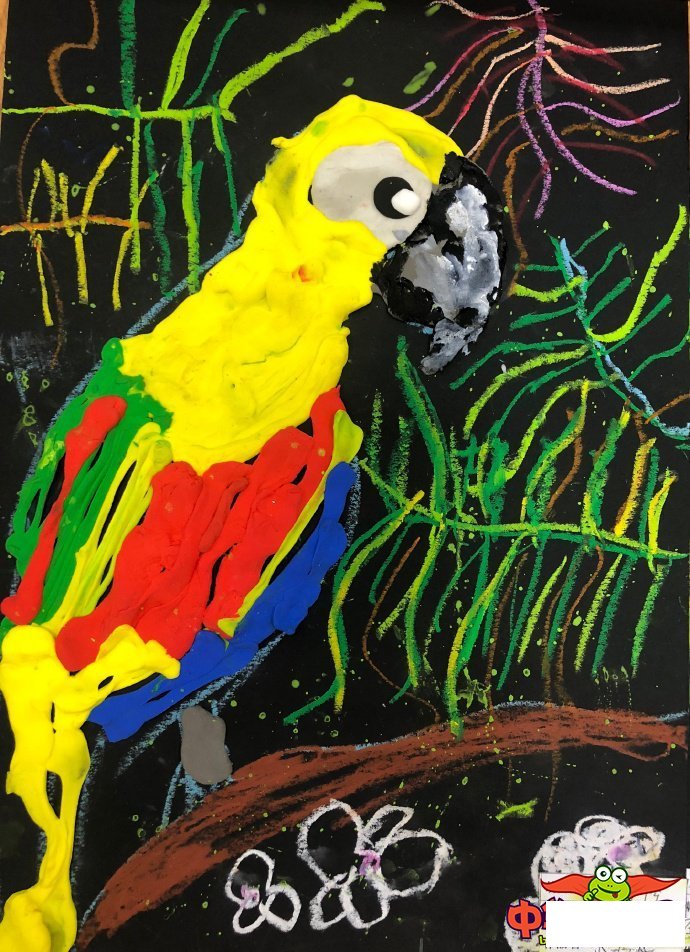 儿童画鹦鹉怎样画,漂亮的鹦鹉儿童画图片