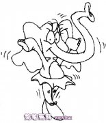 高兴地跳舞的大象简笔画