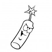 卡通鞭炮物品简笔画步骤图片大全