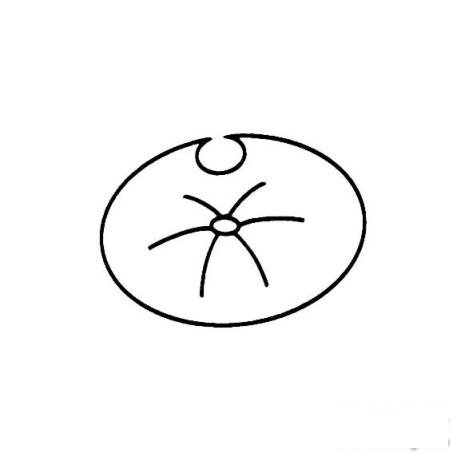 简笔画荷花的叶子的具体画法步骤图片教程