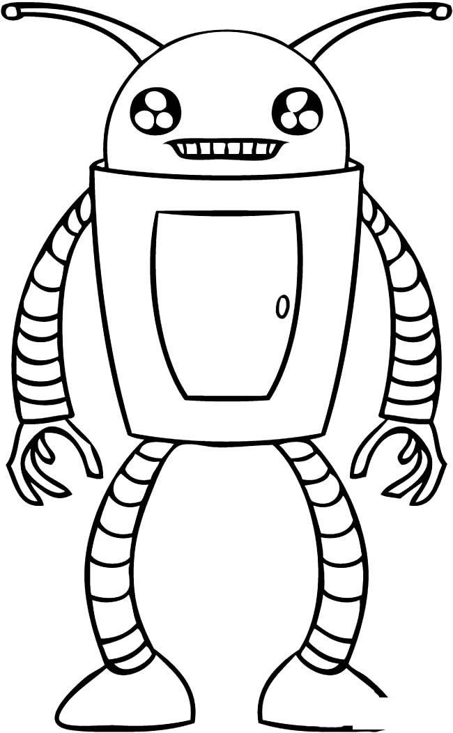 机器人人物简笔画步骤图片大全