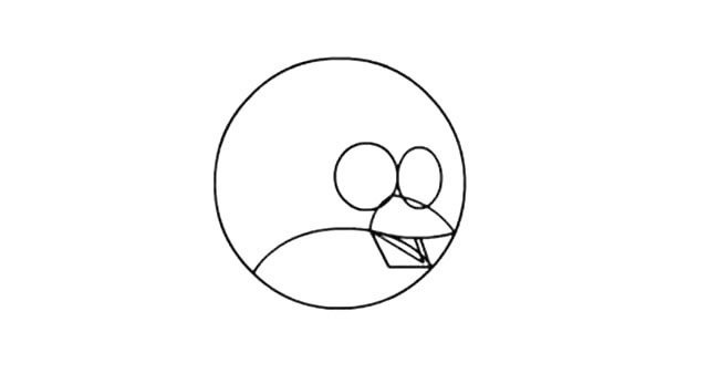 愤怒的小鸟简笔画