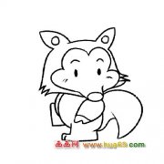 简笔画：可爱的狼1