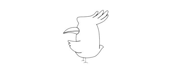 戴胜鸟简笔画图片