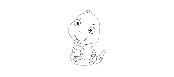 蟒蛇简笔画图片