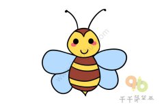 小蜜蜂简笔画步骤图_1