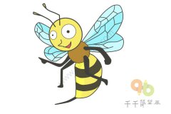 小蜜蜂简笔画步骤图_3