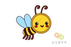 小蜜蜂要去采蜜简笔画