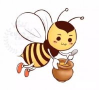 小蜜蜂采蜂蜜简笔画