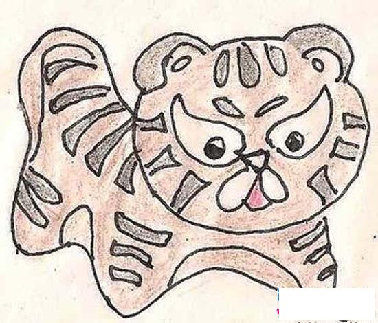 幼儿布老虎简笔画图片大全