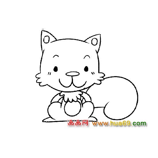 松鼠简笔画:松鼠宝宝1