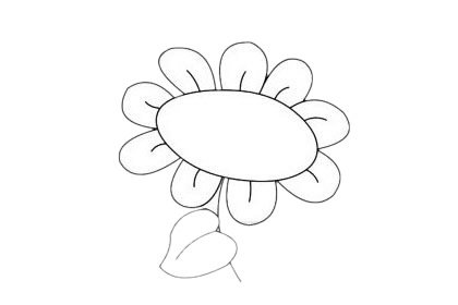 向日葵简笔画图片大全作品三