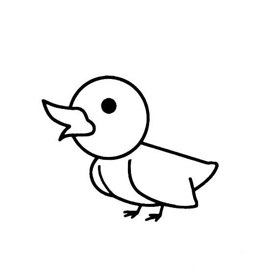 小鸭子的简单画法