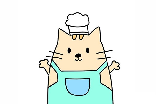 卡通小猫简笔画图片1