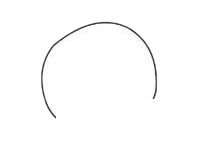 向日葵简笔画图片步骤一