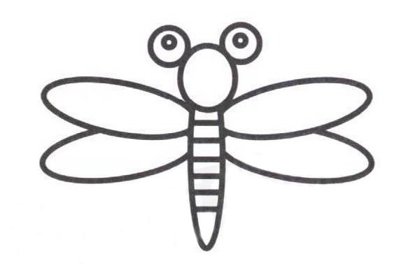 蜻蜓彩色简笔画图片