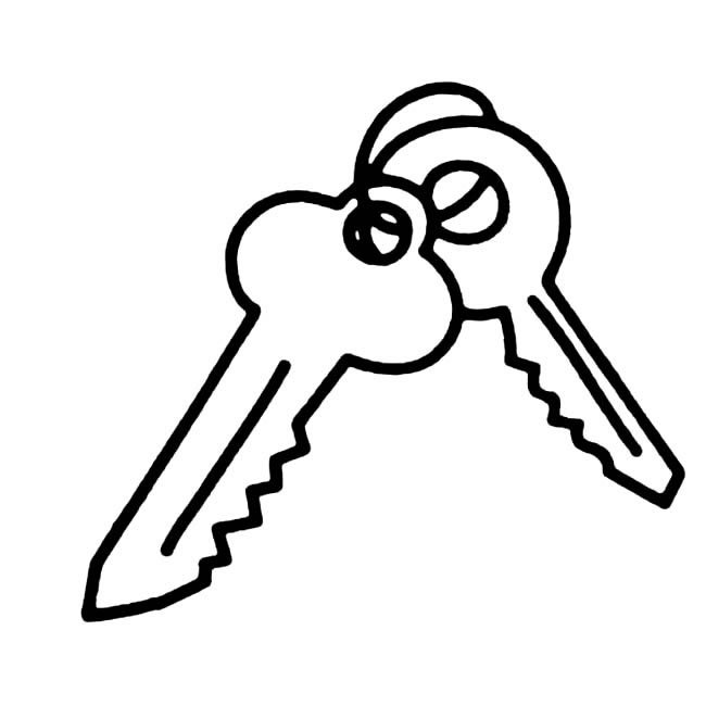 钥匙物品简笔画步骤图片大全