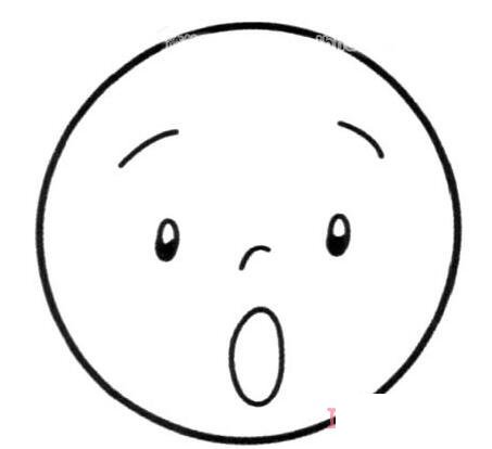 圆脸表情怎么画可爱_表情包简笔画图片