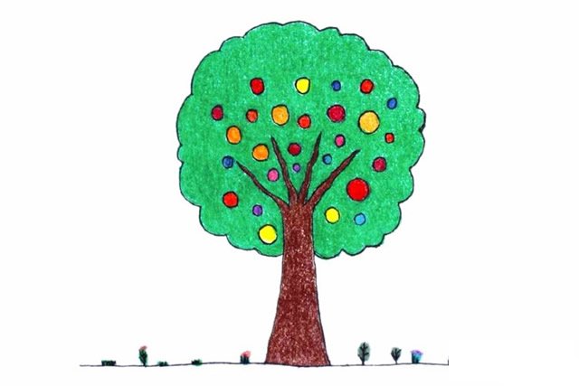 漂亮的大树简笔画图片5