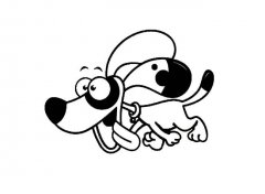 卡通哈巴狗简笔画图片