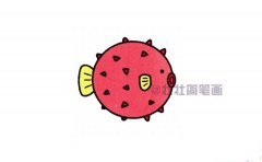 河豚简笔画画法_怎么画河豚的简笔画