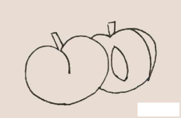 黄桃简笔画图片