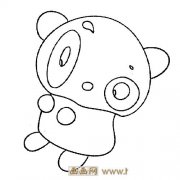 动物简笔画：卖萌的小熊猫