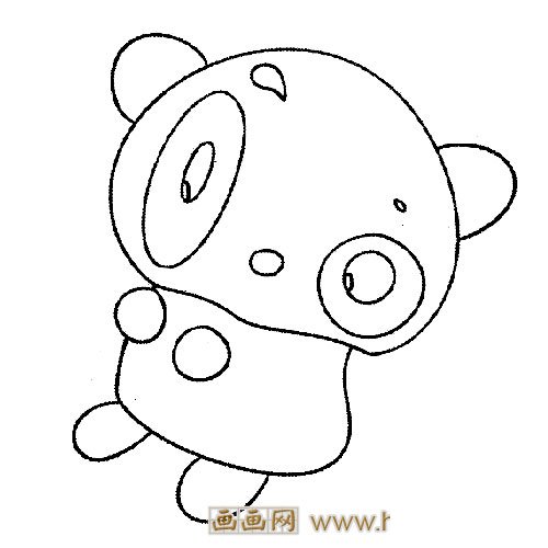动物简笔画:卖萌的小熊猫