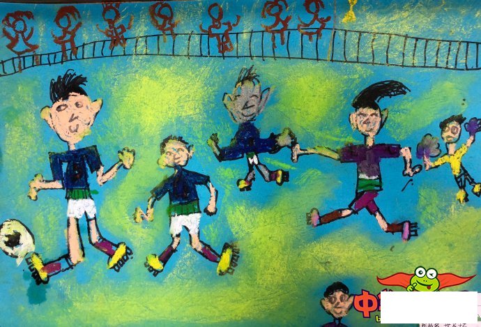 小朋友踢足球儿童画图片,关于踢足球的图画大全