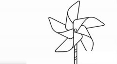 风车简笔画步骤图教程