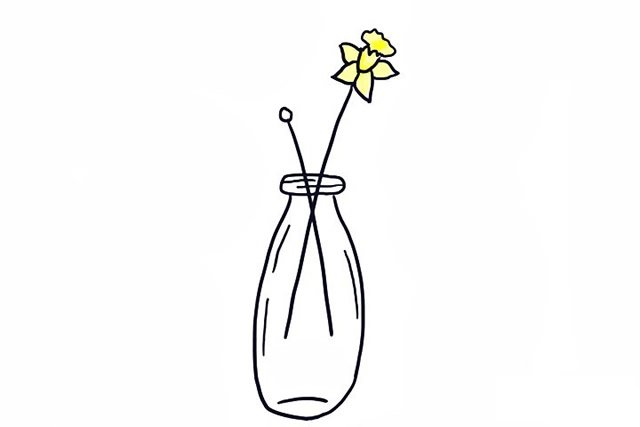 简单的插花简笔画图片