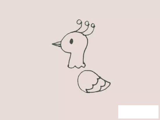 孔雀简笔画