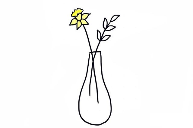 简单的插花简笔画图片